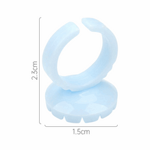 Load image into Gallery viewer, 100 Pcs Smart Glue Ring Holder Blooming Shaped Glue Cup Accessories MGBEAUTYLASH
