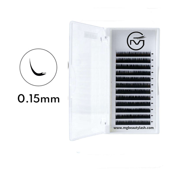 MG Beauty Ellipse Flat Eyelash extensions/Cashmere Eyelash Extensions (12rows) 0.15mm MGBEAUTYLASH