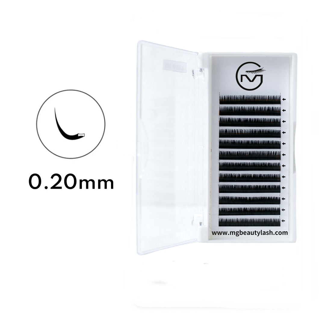 MG Beauty Ellipse Flat Eyelash extensions/Cashmere Eyelash Extensions (12rows) 0.20mm MGBEAUTYLASH